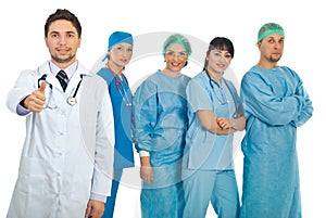 Successful doctor and his team