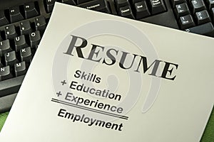 Successful Employment Concept With Desired Resume Formula