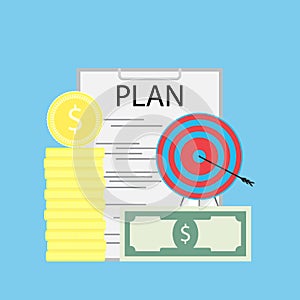 Successful financial plan vector flat