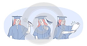 Successful graduation from university concept