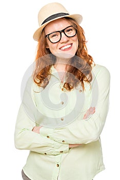 Successful happy woman posing