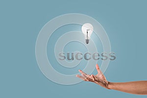 Successful ideas hand In doing business Hand expression concept