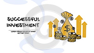 Successful investment and financial reward concept