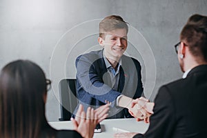 Successful job interview professional career