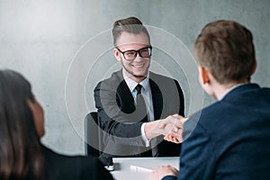 Successful job interview professional career