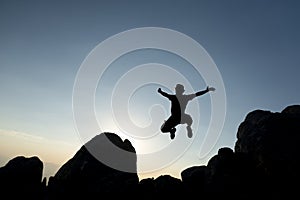 Successful, mad and enthusiastic man