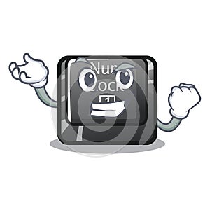 Successful num lock in the cartoon shape