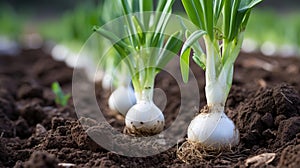 Successful organic onion cultivation thriving in a vibrant farm garden environment