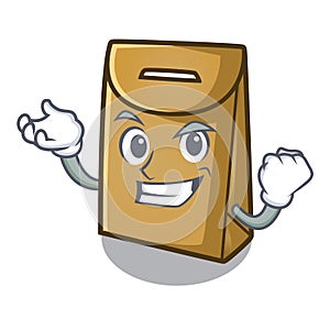 Successful paper bag isolated with the character