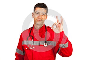 Successful paramedic man