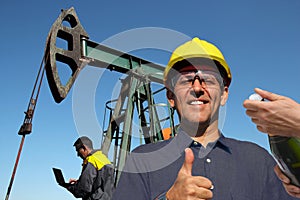 Successful Petroleum Engineers at Oil Well