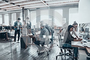 Successful team at work.