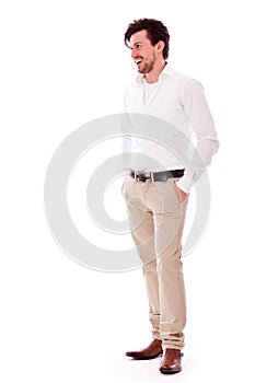 Successful yound adult man casual isolated