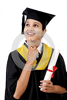 Successful young female graduate