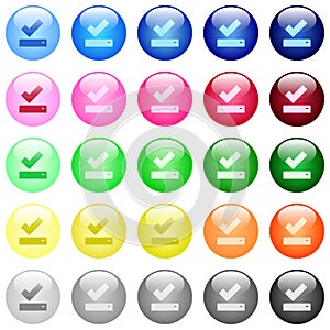 Successfully saved icons in color glossy buttons