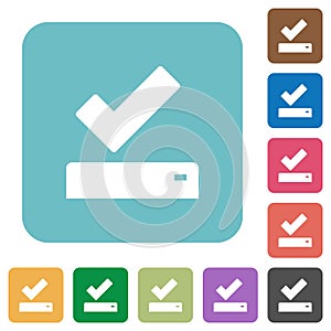 Successfully saved rounded square flat icons