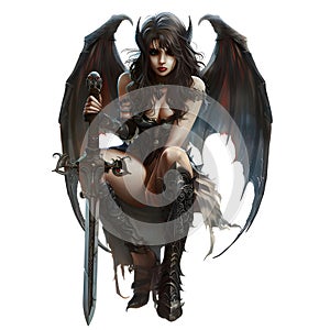 Succubus Girl with sword photo