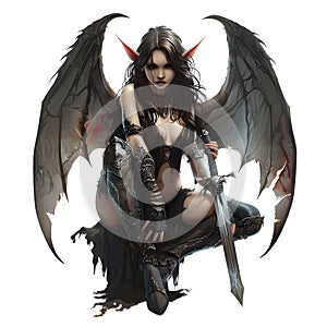 Succubus Girl with sword photo