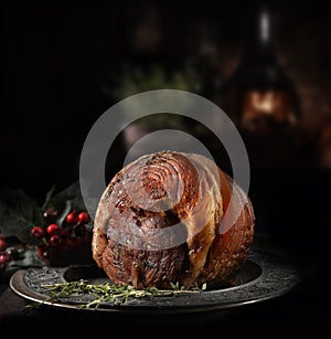 Succulent Festive Roasted Ham photo
