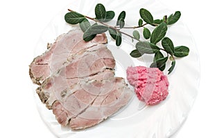 Succulent roast pork meat