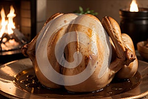 Succulent Roasted Turkey A Feast for the Senses.AI Generated