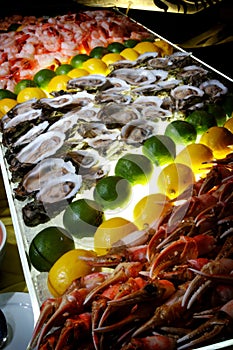 Succulent seafood buffet