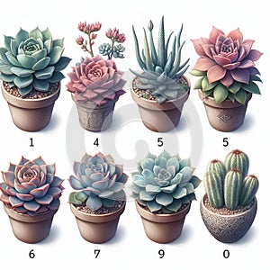 Succulent (Succulentaceae) Plants adapted to arid conditions it photo