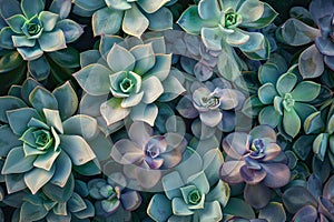 succulents background Many beautiful succulents freshness garden