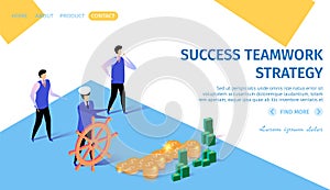 Sucess Teamwork Strategy Horizontal Banner.