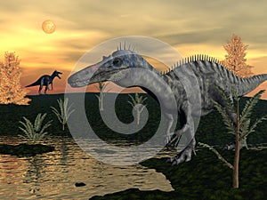 Suchomimus dinosaurs - 3D render