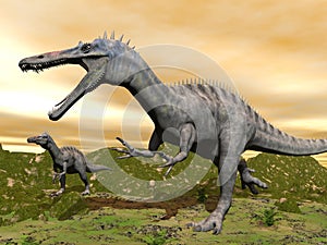 Suchomimus dinosaurs - 3D render