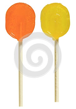 Suckers isolated on a white background.