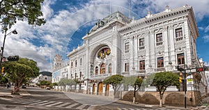 Chuquisaca Governorship Palace at Plaza 25 de Mayo Square in Sucre, Bolivia