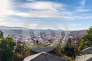 Sucre - July 21, 2017: Panorama of the old town of Sucre, Bolivia