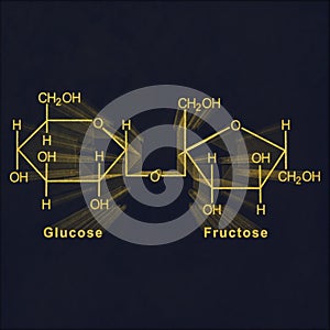 Sucrose Structural chemical formula