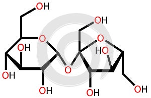 Sucrose structural formula