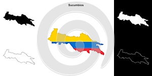 Sucumbios outline map