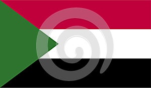 Sudan Flag Vector Illustration EPS