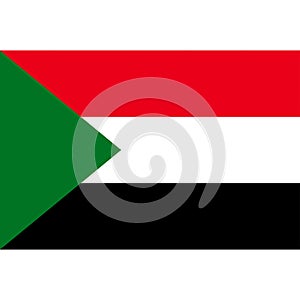 Sudan flag vector isolated photo