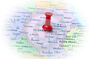 Sudan in map