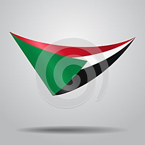 Sudanese flag background. Vector illustration.