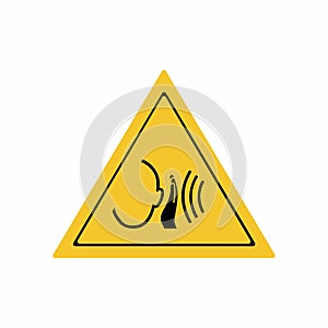 Sudden loud noise sign vector design