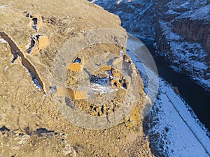 Sudden ruins aerial view / Kars