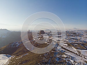 Sudden ruins aerial view / Kars