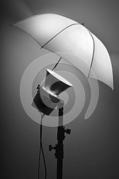 Sudio Flash Stobe Light and Umbrella on Stand photo