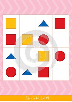 Sudoku for kids. Level 3