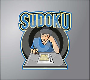 Sudoku logo design creative art