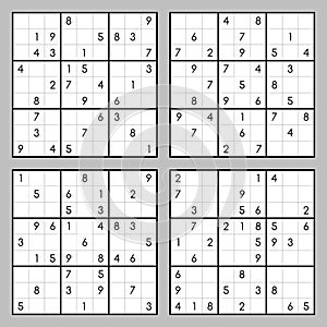 Sudoku vector puzzles