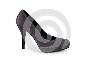 Suede stiletto shoe photo