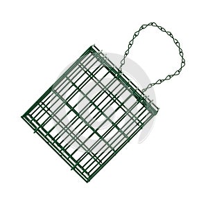 Suet basket on a white background